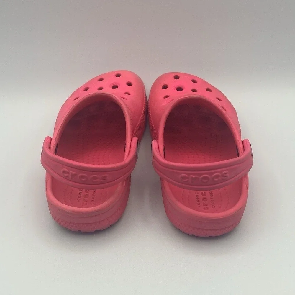 Crocs Classic Clogs Pink Slip On Comfort Slides‎ Sandals - Kids Toddler Size 9